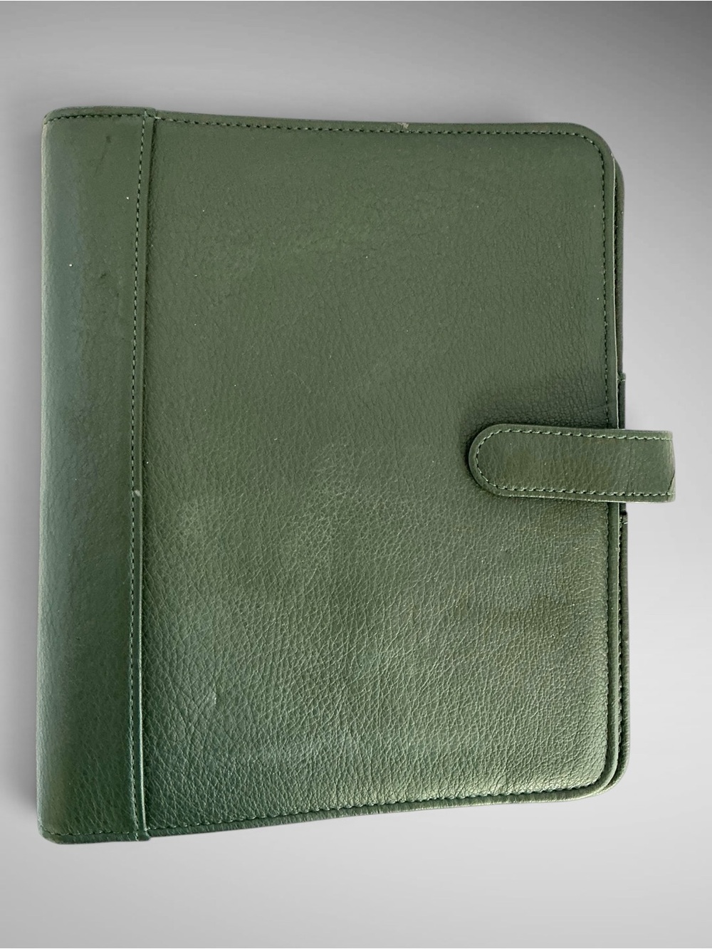 FranklinCovey Sage Green Leather 7 Ring Planner Binder Organizer